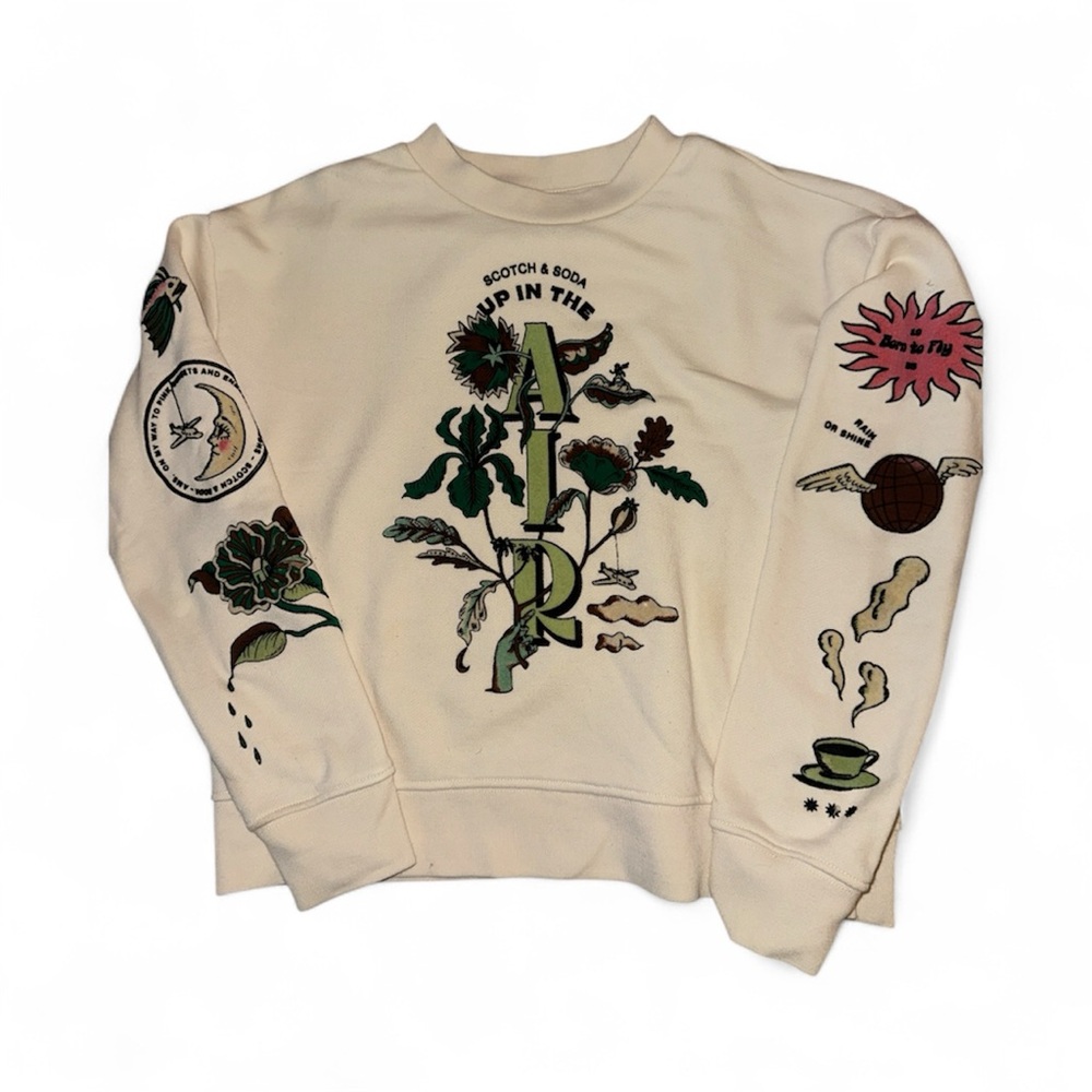 Scotch & Soda Kids Cream Graphic sweathshirt